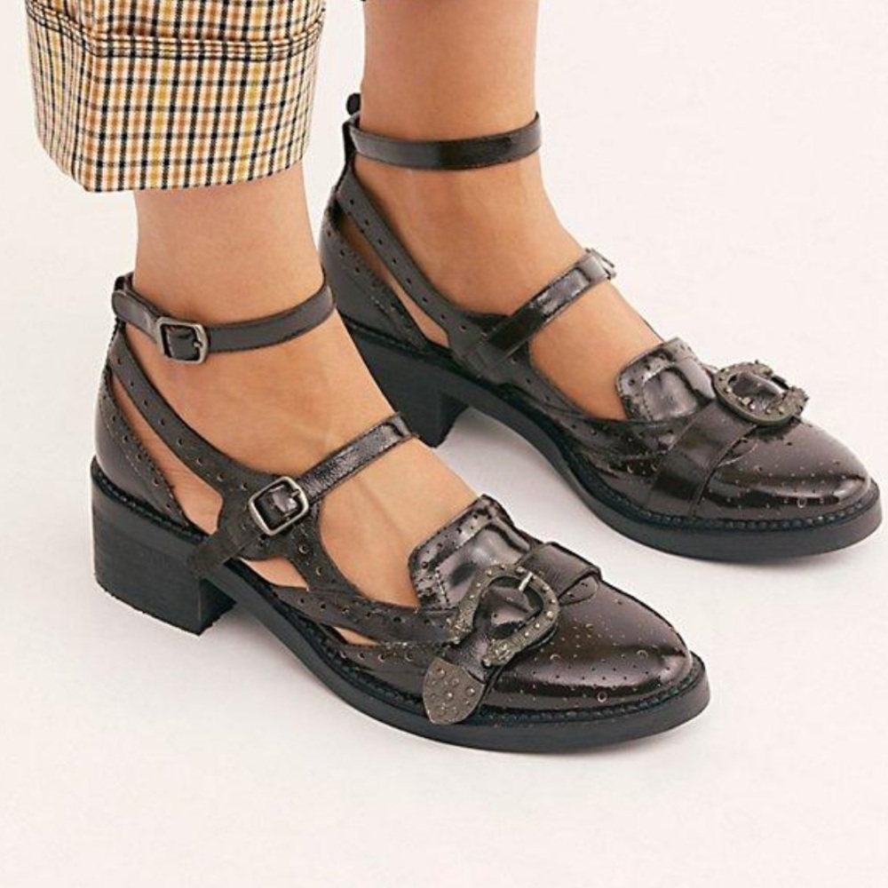 Free People x Silent D Thunderbird Oxfords in Brown